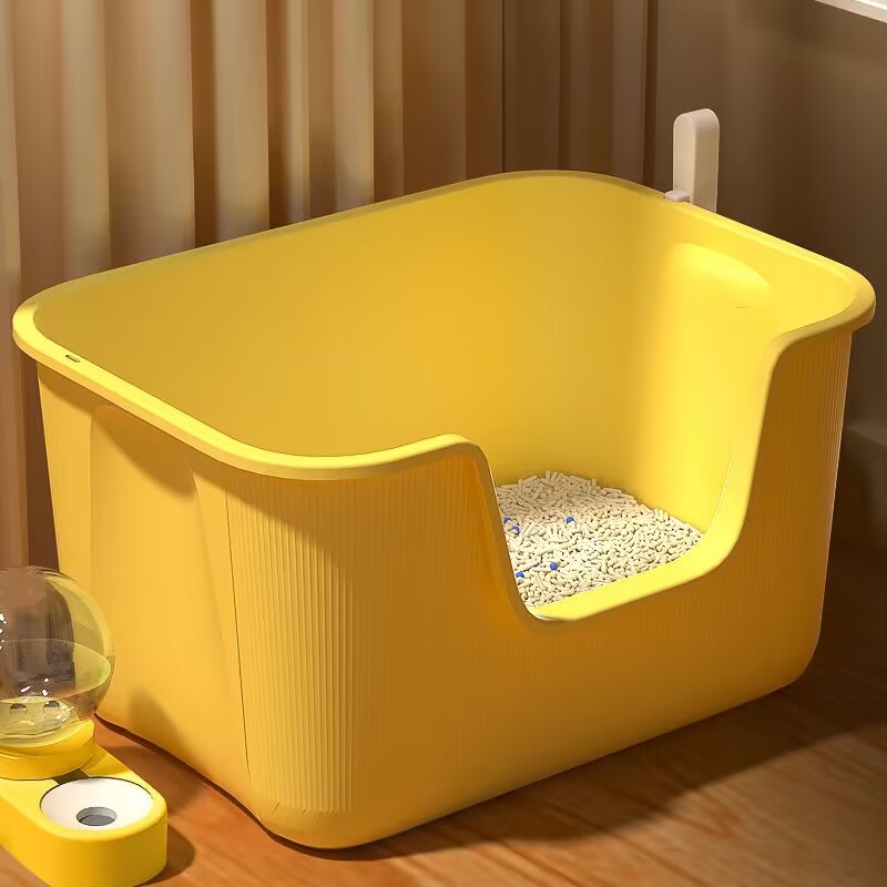 猫砂盆超大号沙盆防外溅厕所半封闭猫咪屎盆全开放大黄油幼猫砂盘