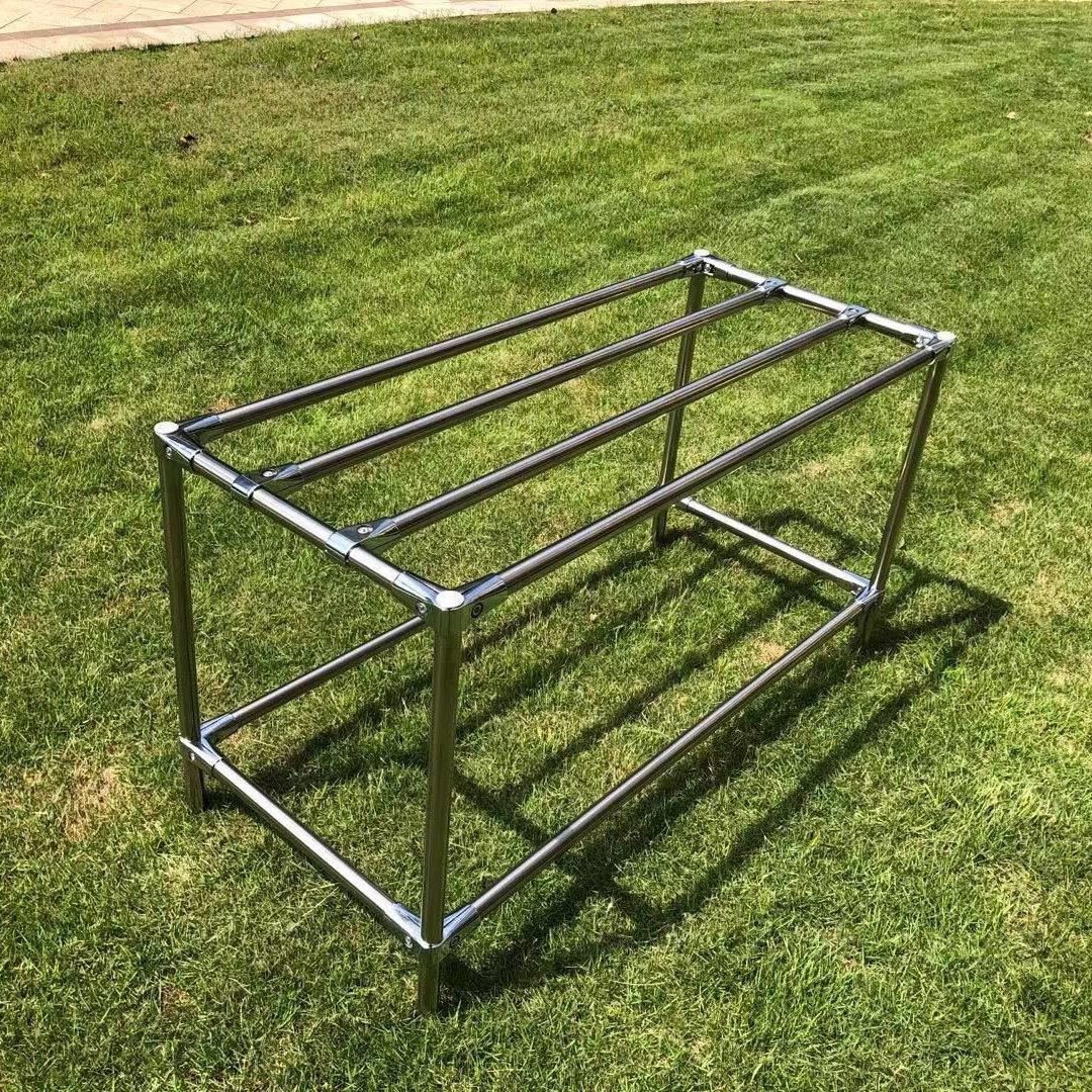 不锈钢兰花专用架户外庭院阳台客厅置物架君子兰简约花架单层定制