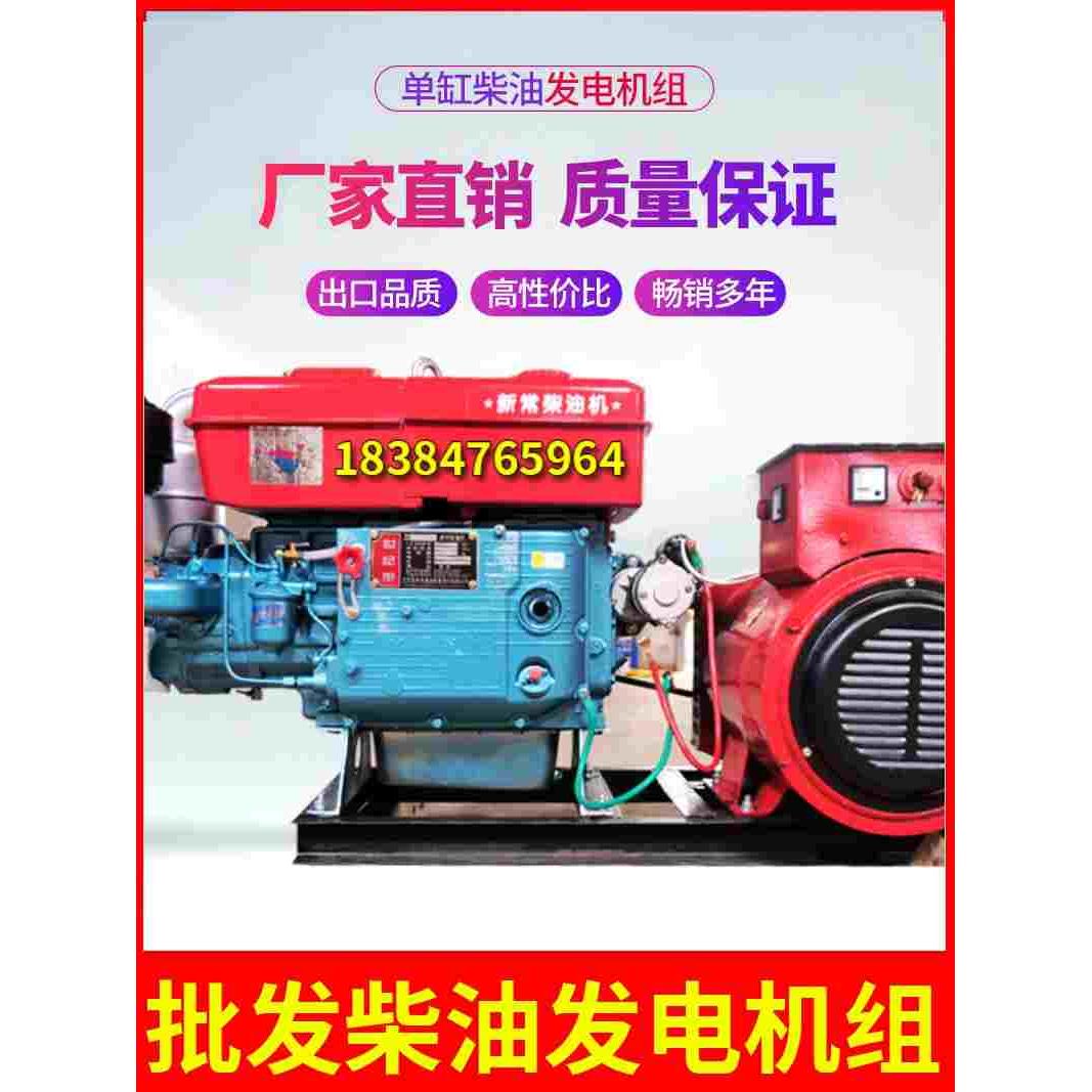 柴油发电机组小型单缸水冷发电机组小型工地用柴油发电机组皮带轮