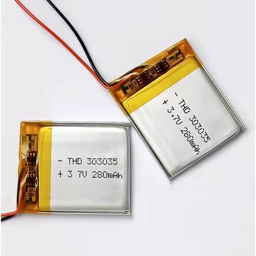 聚合物锂电池303035--280mAh美容仪器LED照明台灯指纹锁肩灯