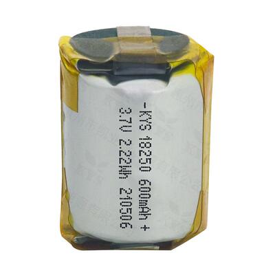 厂家直供18250 3.7V 600mAh 3A放电高倍率软包聚合物锂电池电芯