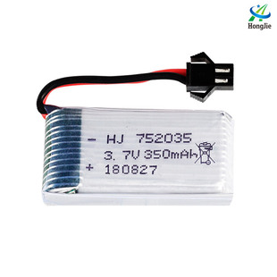 工厂 3.7V 350mAh 752035 20C玩具车电池变形车锂电池现货