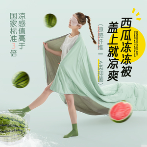 本屋创品冰豆豆凉感西瓜夏凉被夏季大豆纤维空调被夏天可机洗新款