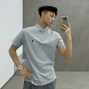 美式 索罗娜小马刺绣polo衫 珠地棉男生休闲宽松正肩polo衫