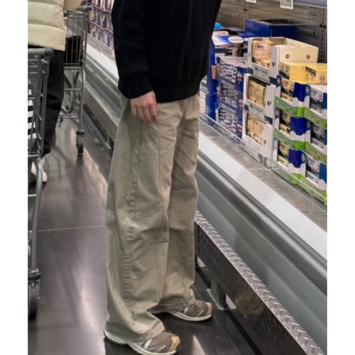 是CC家的呀·cleanfit美式复古宽松直筒阔腿工装裤休闲裤弯刀裤