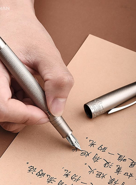 弘典钢笔男士高档练字女生精致复古礼物美工笔送礼学生用弯头书法笔旗舰店6013S龙胆限定刻字赠墨水可换墨囊
