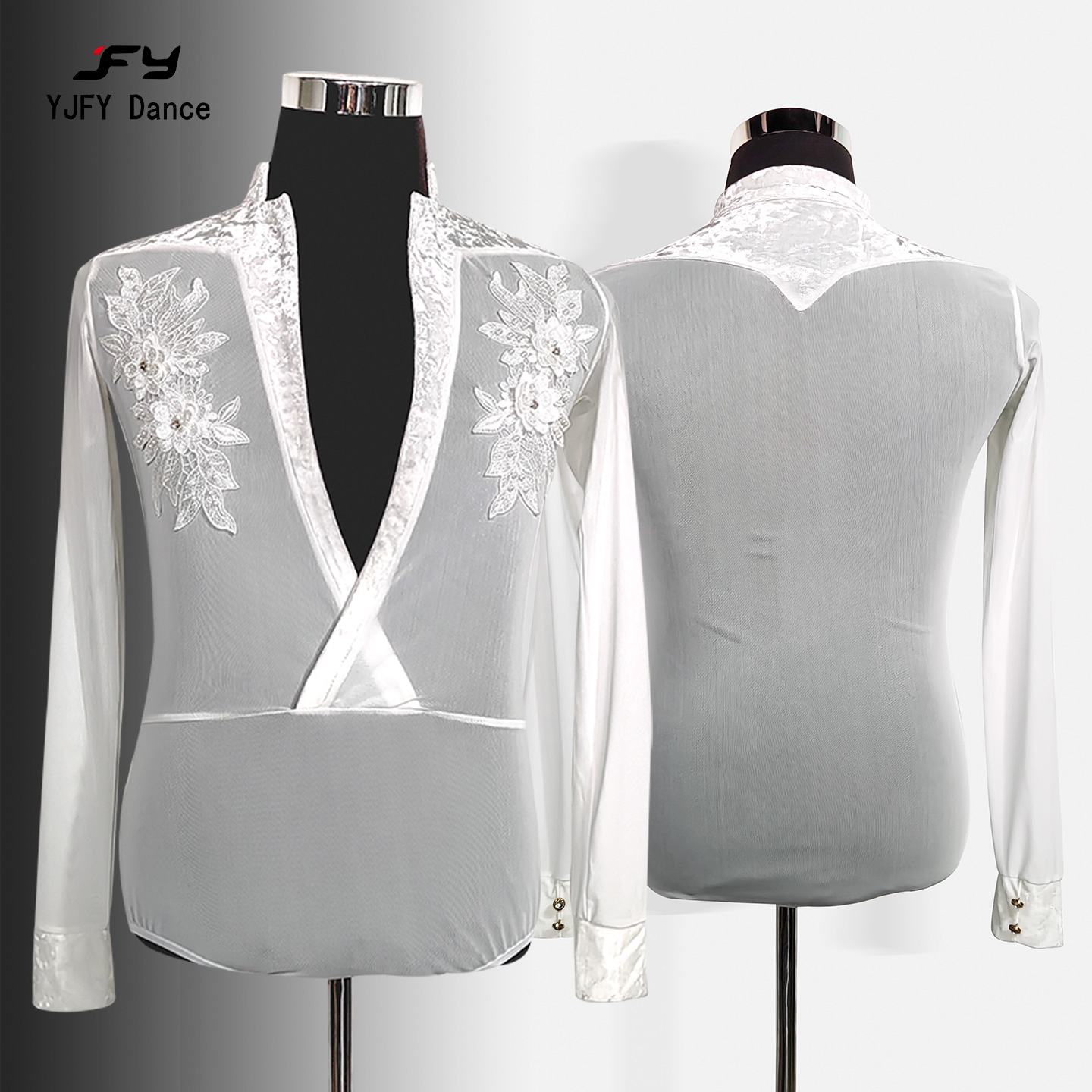 又见梵羽长袖连体服高定拉丁舞