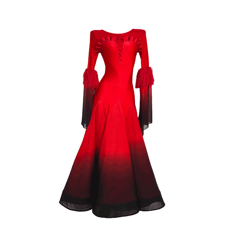 又见梵羽摩登服渐变大摆摩登裙