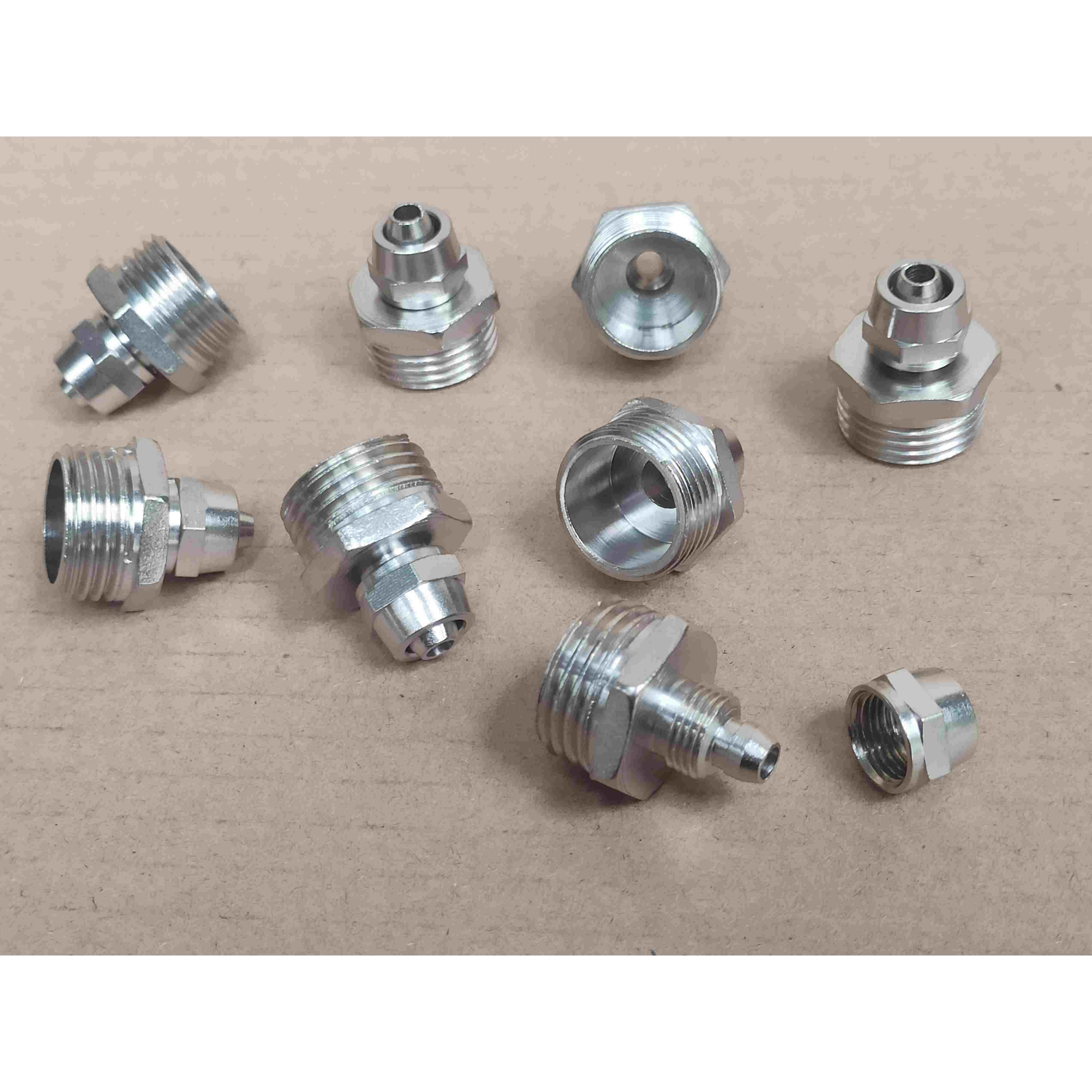 气管直通接头PC/KLC10-01 -02 -03 -04锁母直接头外丝铜快拧接头