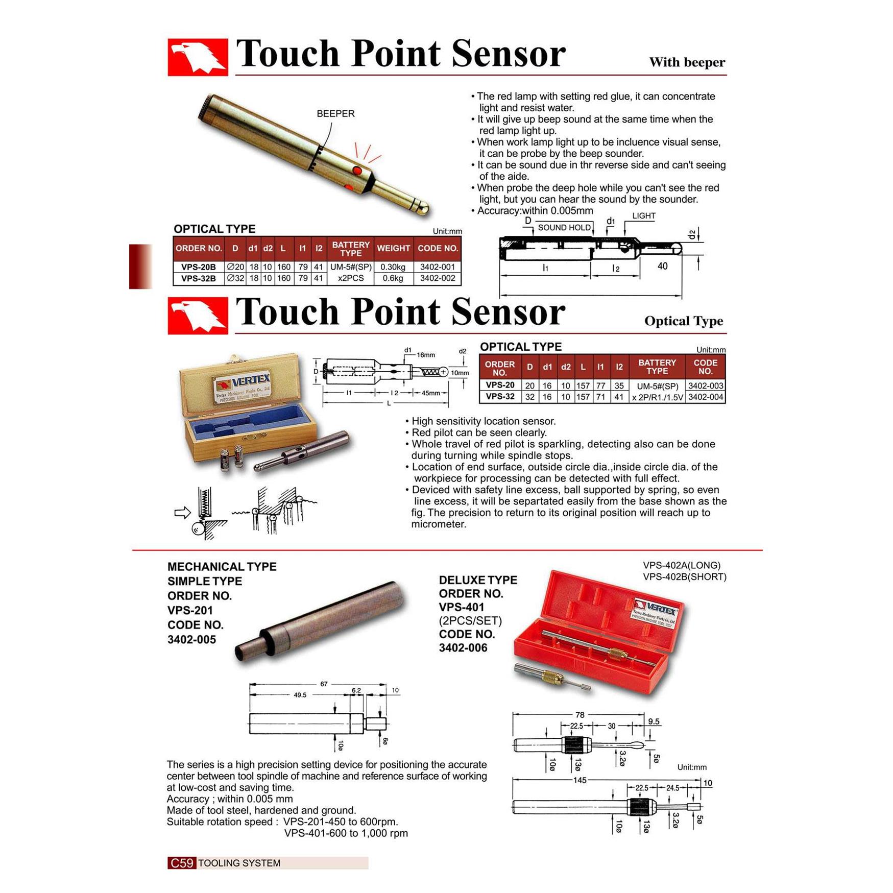 正品台湾鹰牌脱机械寻边器VPS-201 VPS-201C VPS-401