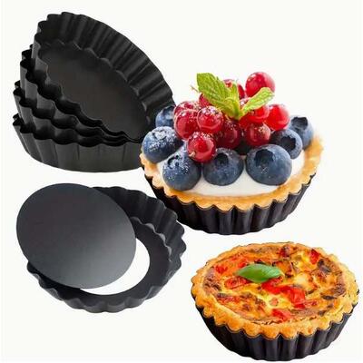 Flan Tin Tart Pie Pan Fluted Cake Baking Tray不粘冲孔派盘