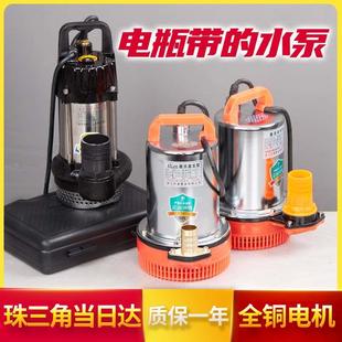 高扬程大流量电动车小型农田24v48v60v上海人民1寸 直流潜水泵12v
