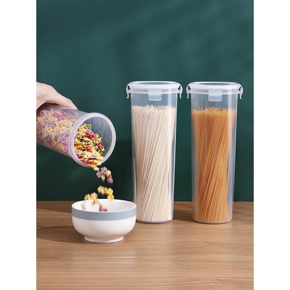 大容量面条密封塑料保鲜盒家用厨房五谷杂粮储物罐透明挂面收纳盒