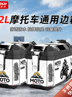 踏板摩托车两侧边箱巡航电动车通用拓展塑料边箱3豪爵tr300dl250