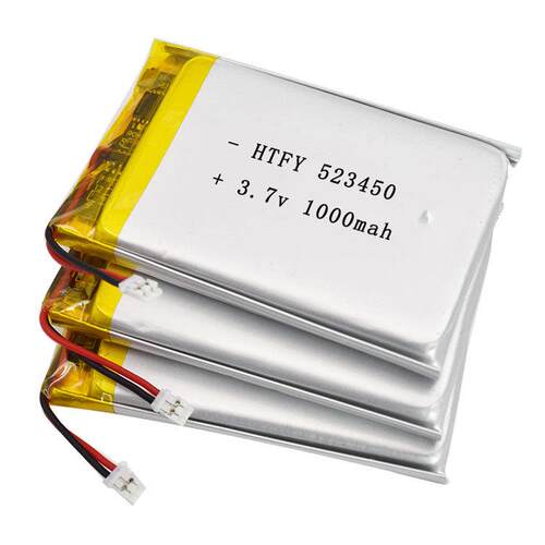 523450聚合物锂电池1000mAh3.7v点菜机行车记录仪玩具充电宝电源