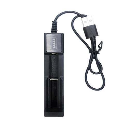 18500充电器18650 USB单槽锂电池智能4.2V手电筒矿灯单充可充电