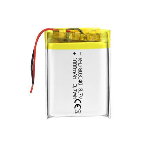 803040聚合物锂电池1000mAh3.7v电动牙刷挂脖风扇耳机可充电电池