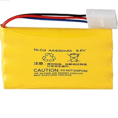 9.6V 400mAh镍镉充电电池组电动玩具遥控车5号AA电池 3线3p中红线