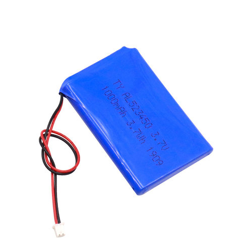 充电锂电池3.7V 523450 1000MAH台灯护眼台灯小夜灯电池聚合物