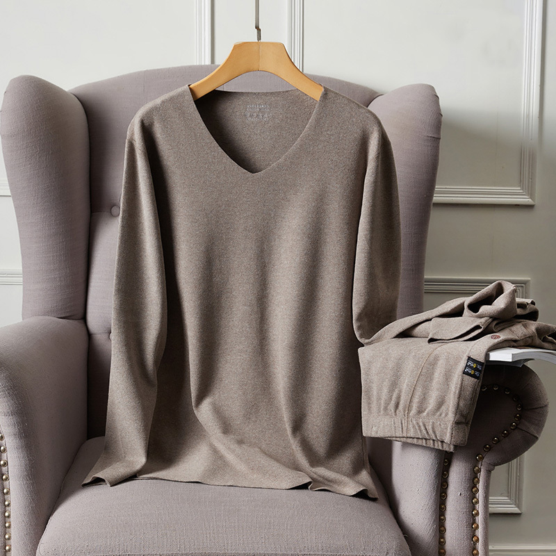 GM新潮 德绒无痕保暖内衣男冬季加厚加绒打底套装男士秋衣秋裤潮