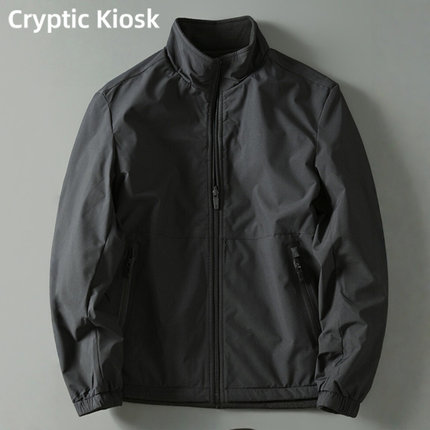 Cryptic Kiosk摇粒绒棉衣外套男秋冬季2025新款高端休闲男士棉服