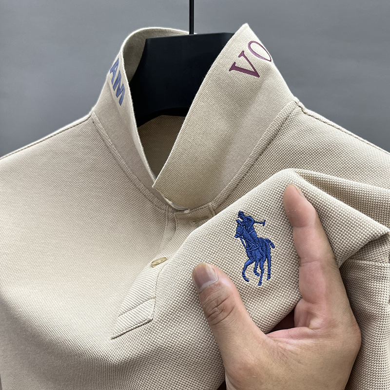 轻奢精品贸易~小马标POLO衫男士纯棉短袖T恤翻领高端刺绣休闲潮流