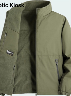 Cryptic Kiosk宽松立领棉衣外套男秋冬新款高端商务休闲男士棉服