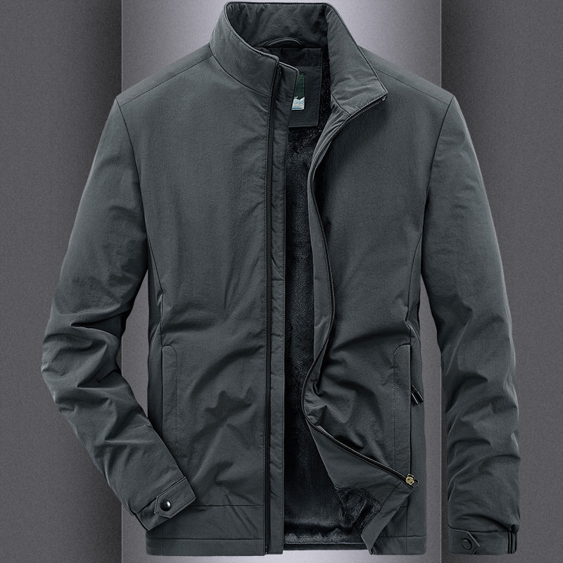 Catia Seli轻商务男士短款夹克秋冬户外休闲大码加绒加厚保暖外套