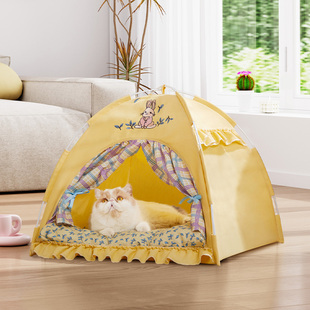 通用可拆洗封闭式 宠物帐篷猫窝四季 躲避屋别墅冬天保暖产房猫隧道