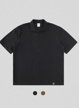 edge studio 边缘工作室 短袖宽松美式休闲小众设计POLO衫上衣男