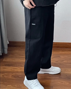 直筒设计感纯棉宽松百搭长裤 男新款 早春2023日系工装 STUDIO