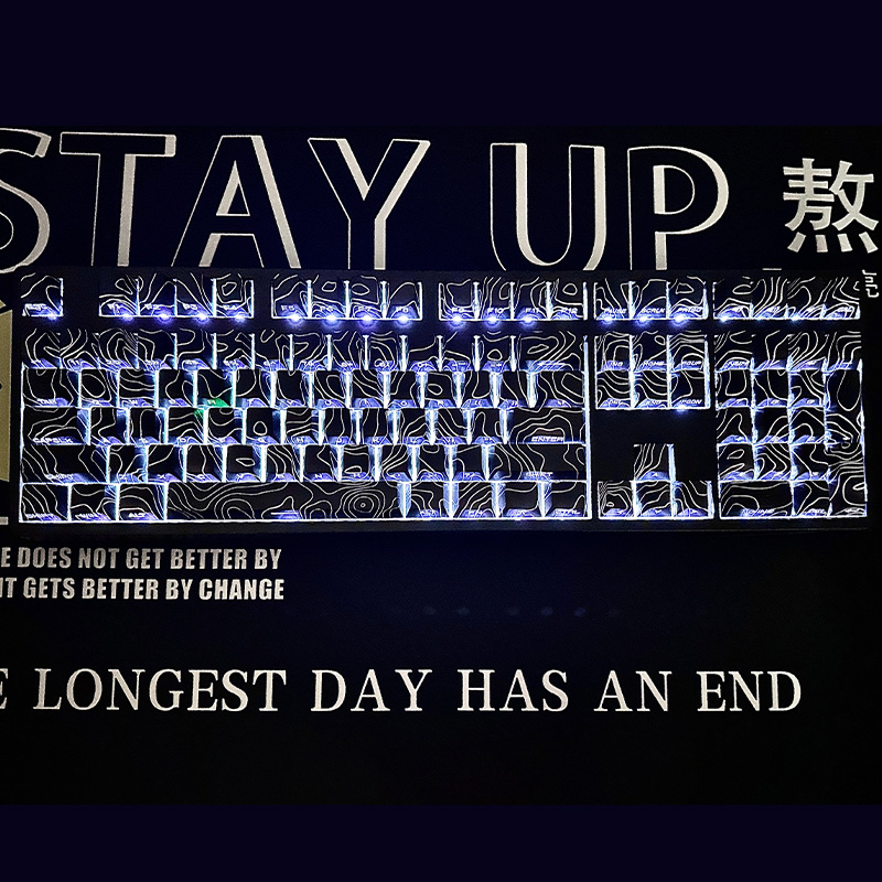 等高线侧刻键盘键帽PBT热升华