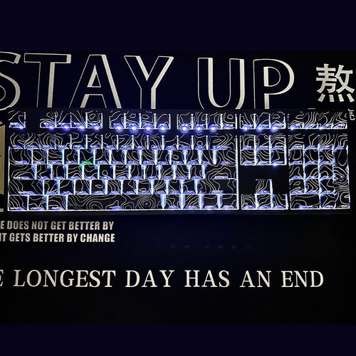 等高线侧刻键盘键帽PBT热升华