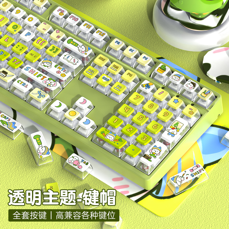 ASA高度键盘透明键帽卡通主题