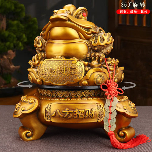 三足金蝉蟾蜍招财摆件店铺做生意