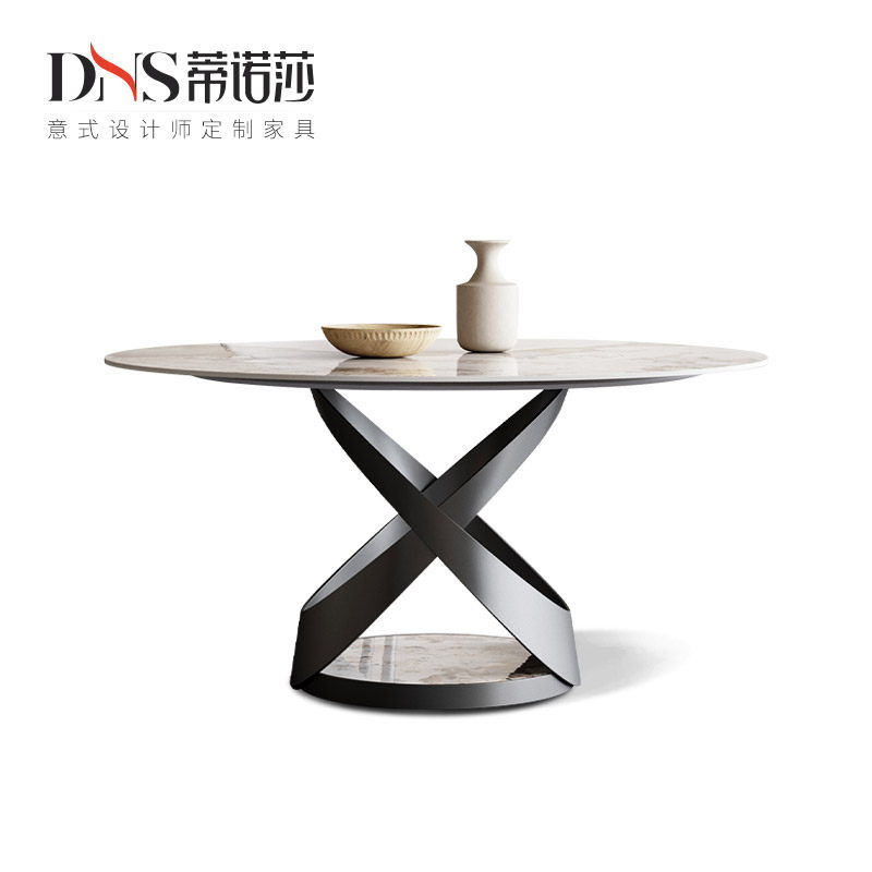 意式轻奢岩板餐桌亮光潘多拉高端设计师内嵌带电磁炉电动转盘餐桌,住宅家具,岩板餐桌,淘宝优惠券,粉丝福利购,淘宝优惠卷