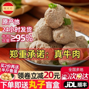 潮兴记潮汕牛肉丸纯汕头手打牛肉丸正宗牛筋丸肉丸火锅烧烤丸子