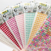 珍珠彩钻贴纸美术DIY手工装 饰亚克力水晶贴画宝宝女孩化妆闪钻贴