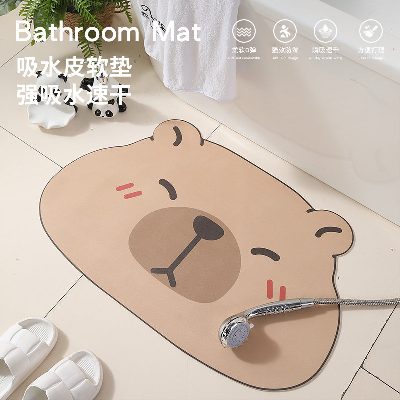 卡通浴室地垫软硅藻泥吸水速干垫子卫生间门口厕所洗手台防滑脚垫,居家布艺,家用脚垫,淘宝优惠券,粉丝福利购,淘宝优惠卷