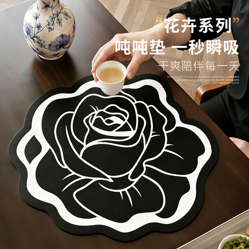 厨房台面沥水垫吸水防滑垫餐具碗盘餐垫灶台洗碗池桌面隔水垫子