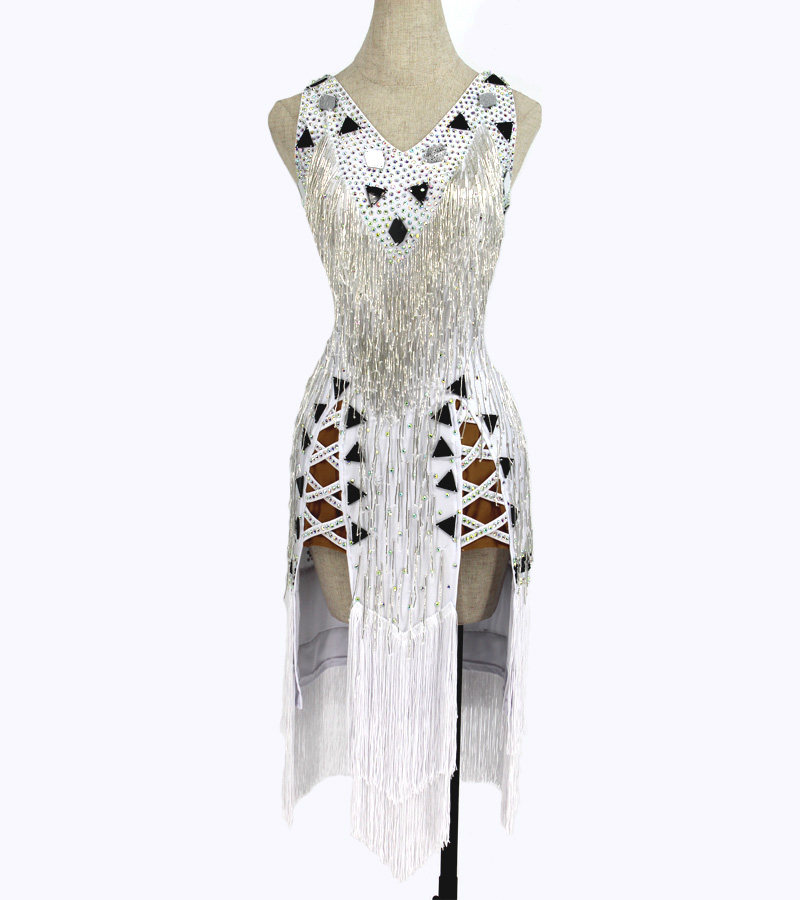 少儿儿童拉丁舞比赛服成人亮片拉丁表演服 晶管 拉丁舞演出服T36