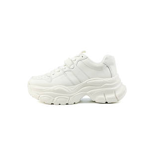 韦恩Wayne Flex时尚透气轻便厚底小白鞋女休闲运动百搭老爹鞋