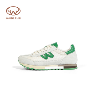 韦恩Wayne Flex阿甘德训鞋透气网面轻便运动鞋女休闲鞋百搭小白鞋