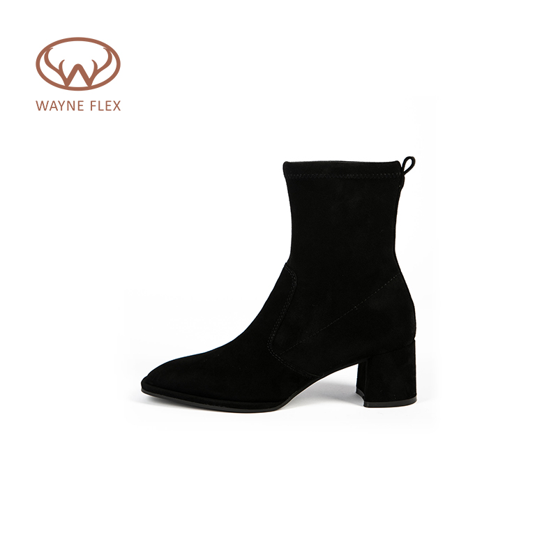 WAYNEFLEX简约时装靴粗跟