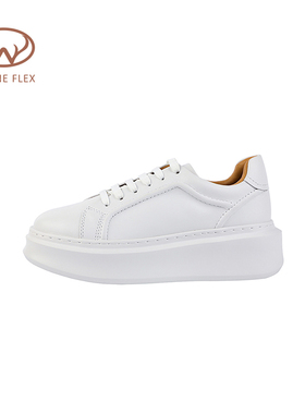 韦恩Wayne Flex休闲鞋气质板鞋单鞋增高厚底百搭经典小白鞋女