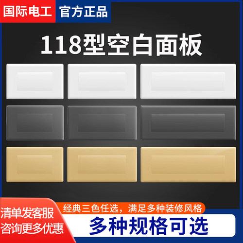 国际电工118型空白盖板盲板