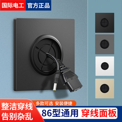 国际电工带出线孔86型空白面板