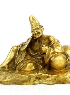 纯铜济公摆件工艺品佛像