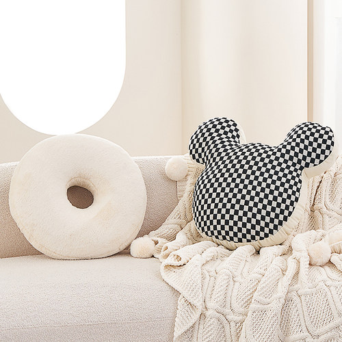 法式高级感棋盘格沙发抱枕靠垫