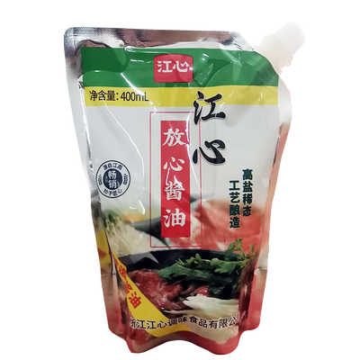 江心海螺放心酱油带嘴400ml*5袋